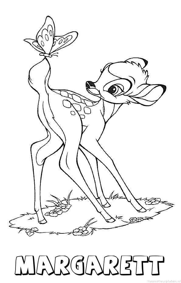 Margarett bambi kleurplaat