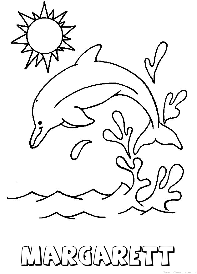 Margarett dolfijn kleurplaat