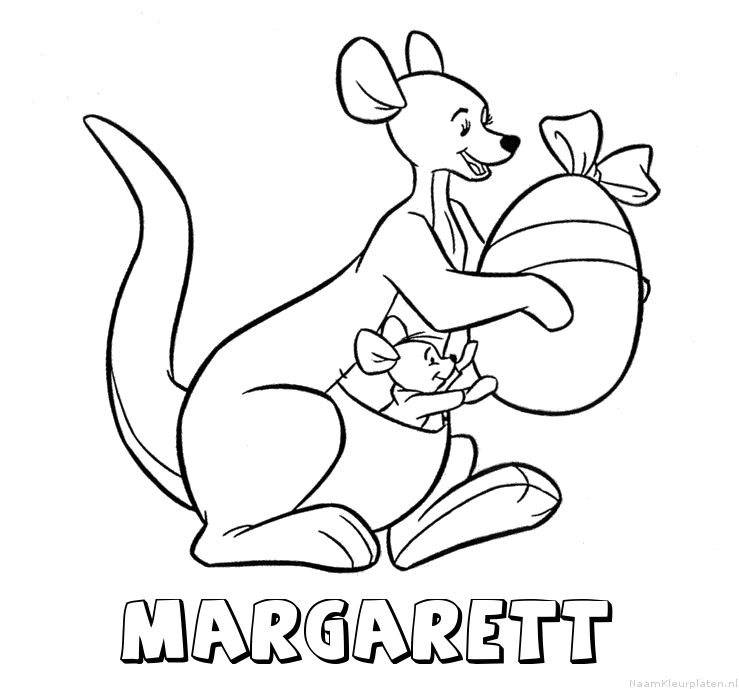 Margarett kangoeroe kleurplaat