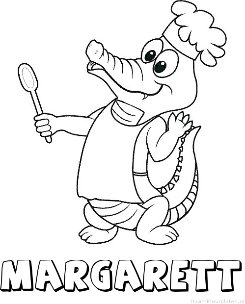 Margarett krokodil kleurplaat