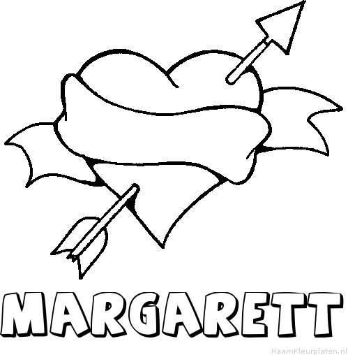 Margarett liefde kleurplaat