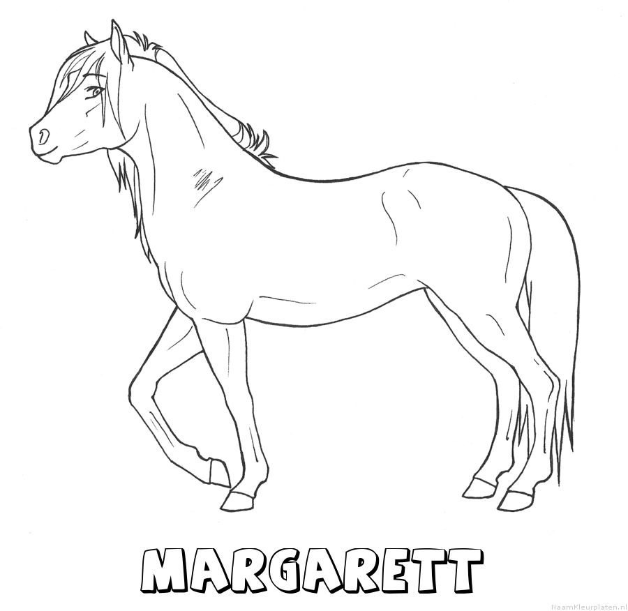 Margarett paard kleurplaat
