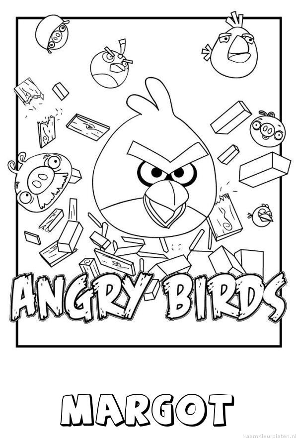 Margot angry birds kleurplaat