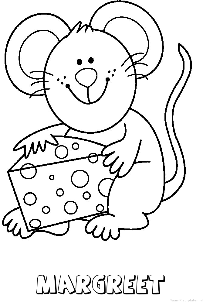 Margreet muis kaas kleurplaat