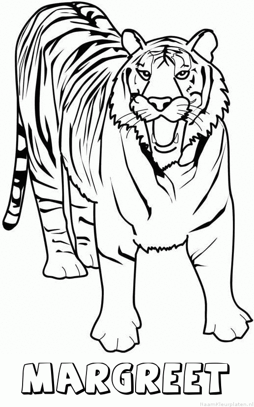 Margreet tijger 2 kleurplaat