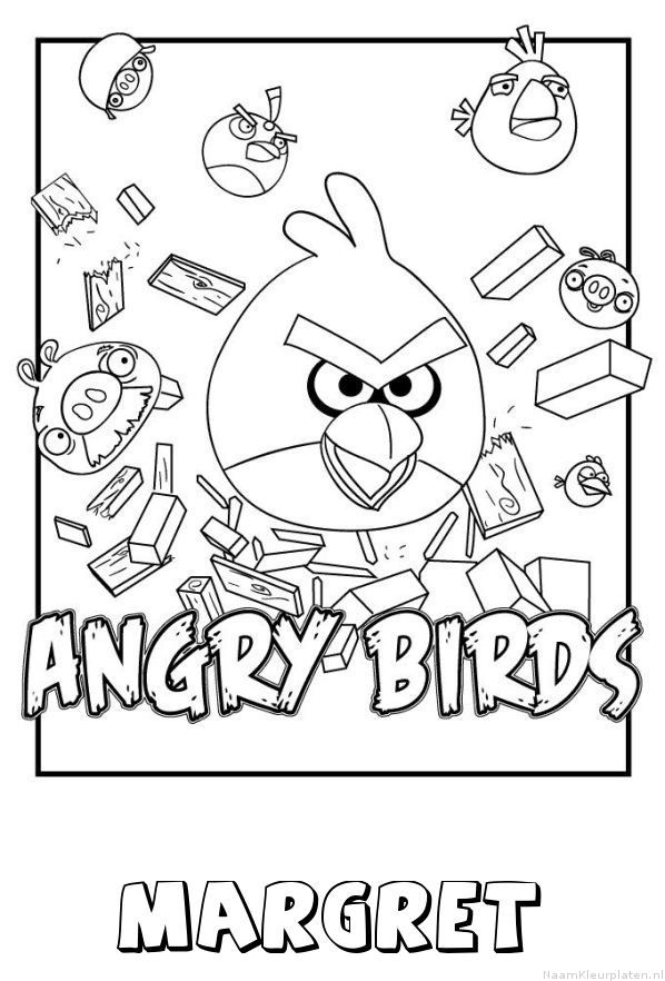 Margret angry birds kleurplaat