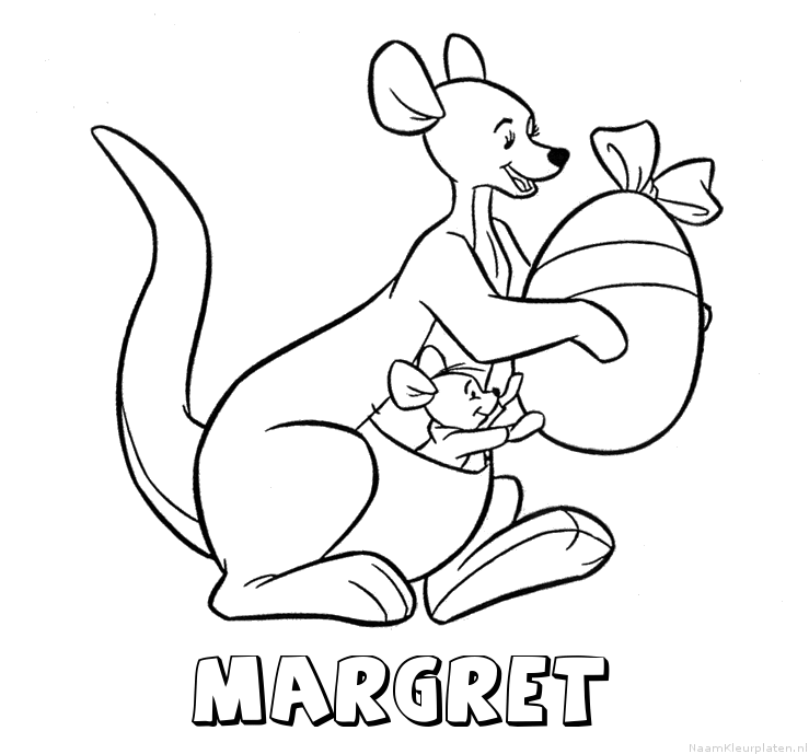 Margret kangoeroe kleurplaat
