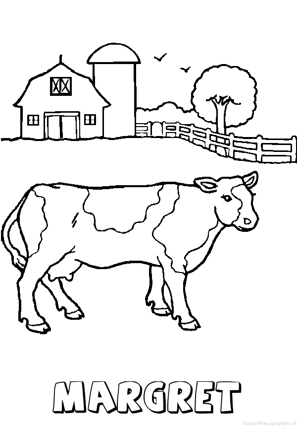 Margret koe kleurplaat