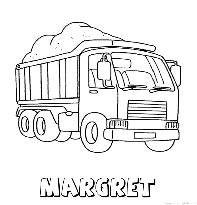 Margret vrachtwagen kleurplaat
