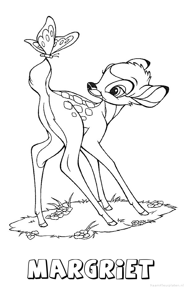 Margriet bambi kleurplaat