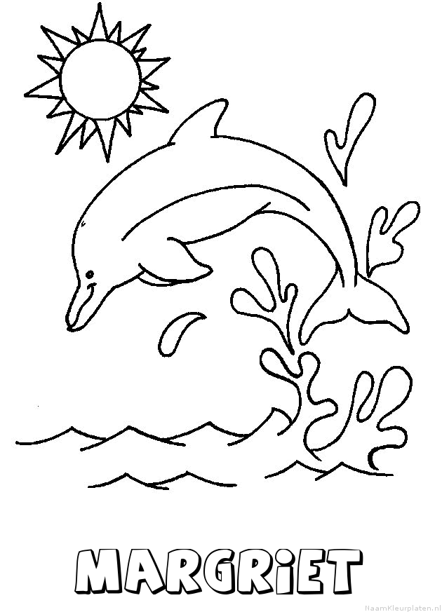 Margriet dolfijn kleurplaat