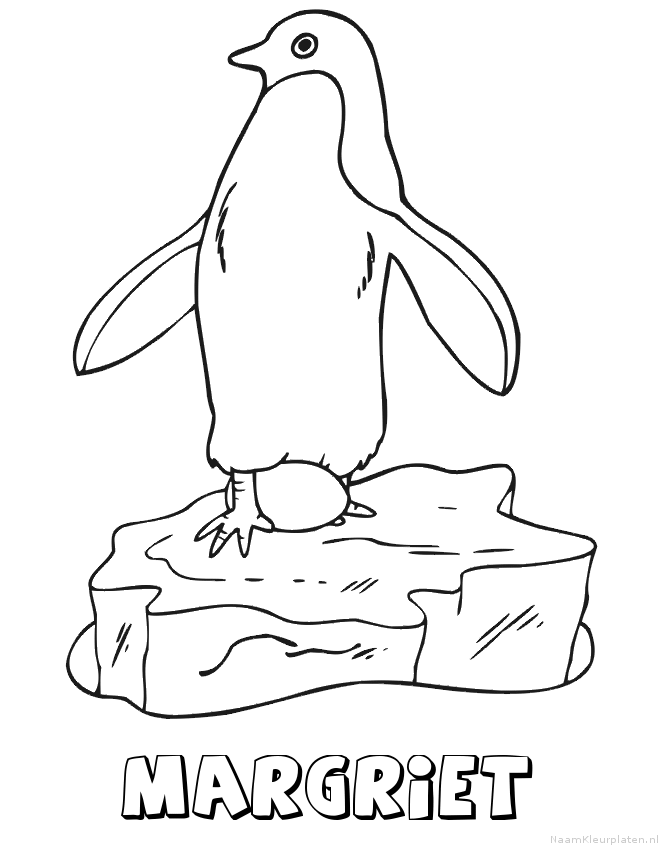 Margriet pinguin kleurplaat