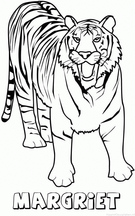 Margriet tijger 2 kleurplaat