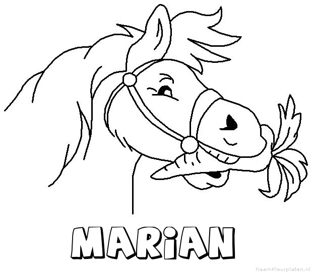 Marian paard van sinterklaas kleurplaat