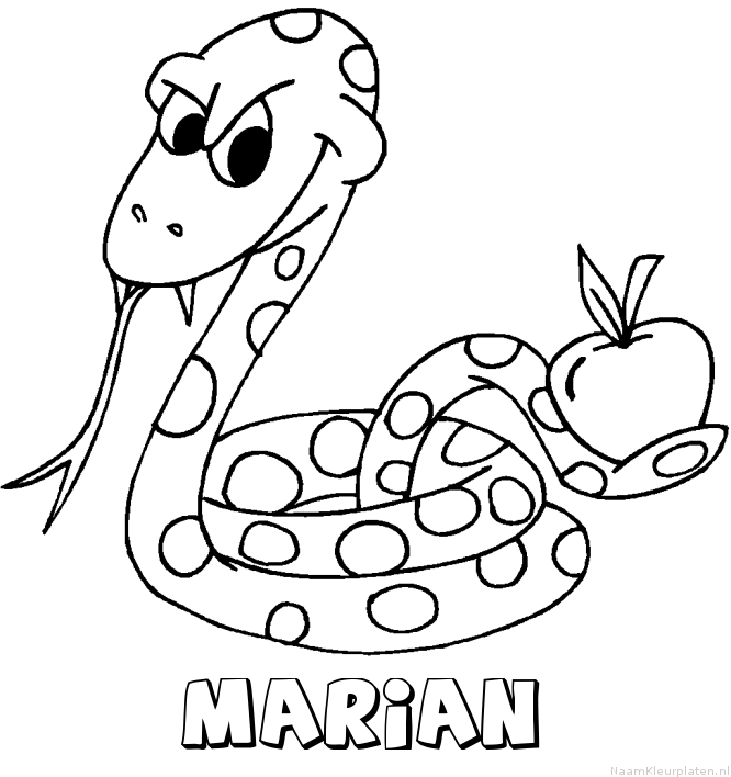 Marian slang kleurplaat