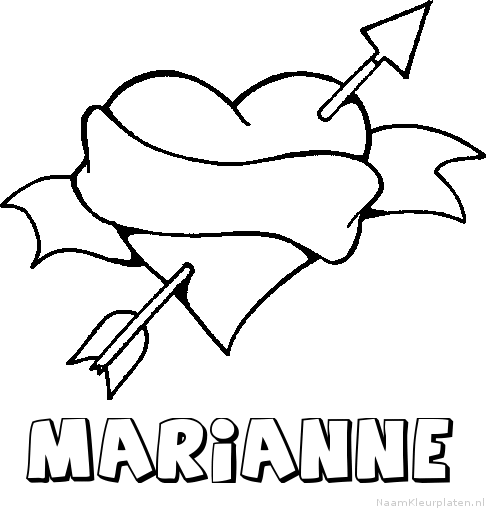 Marianne liefde kleurplaat