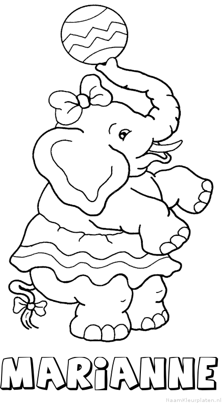 Marianne olifant kleurplaat