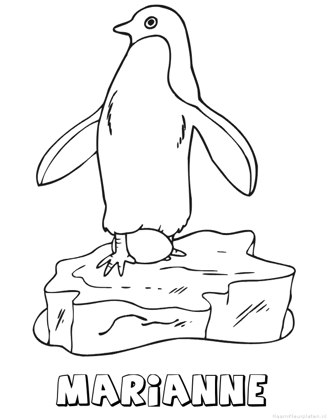 Marianne pinguin kleurplaat