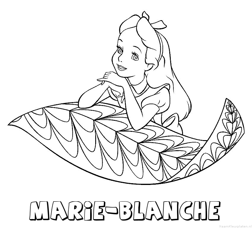 Marie blanche alice in wonderland kleurplaat