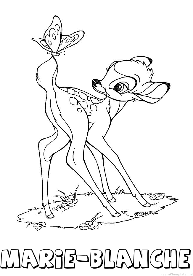 Marie blanche bambi kleurplaat