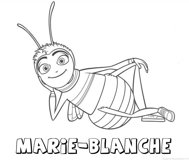 Marie blanche bee movie kleurplaat