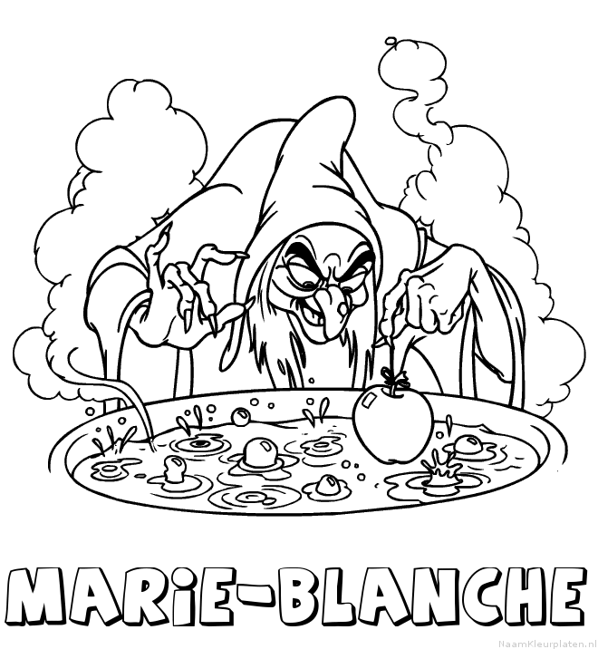 Marie blanche heks kleurplaat