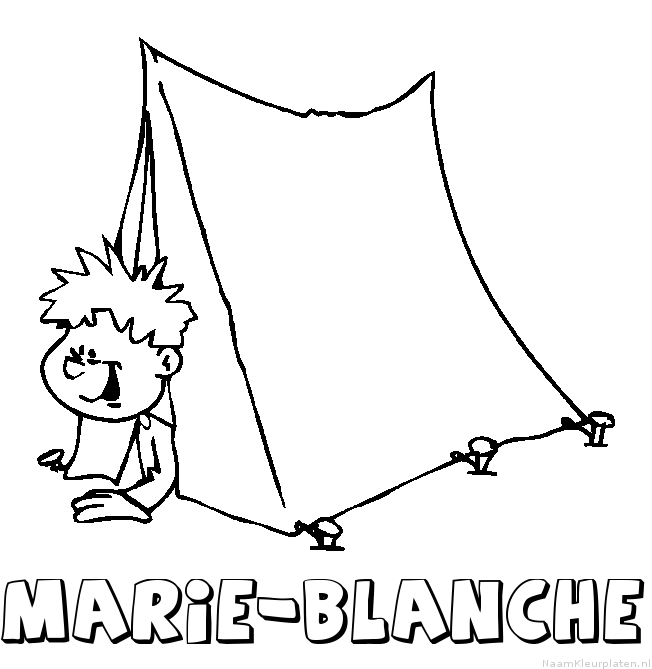 Marie blanche kamperen kleurplaat