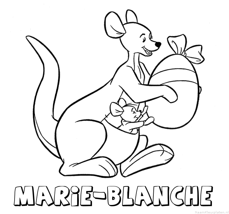 Marie blanche kangoeroe kleurplaat