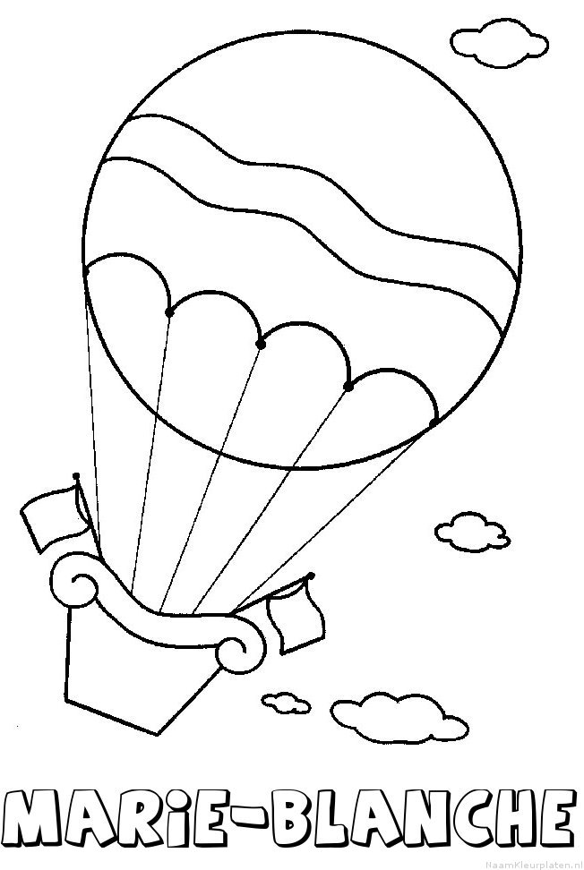 Marie blanche luchtballon kleurplaat