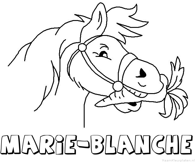 Marie blanche paard van sinterklaas kleurplaat