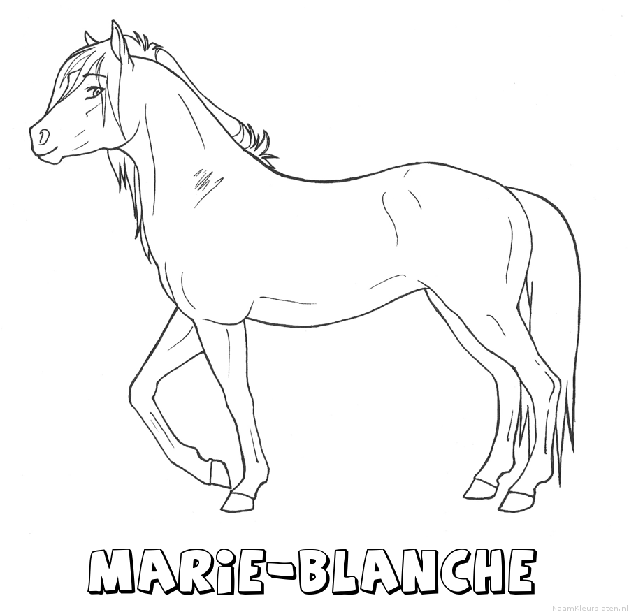 Marie blanche paard kleurplaat