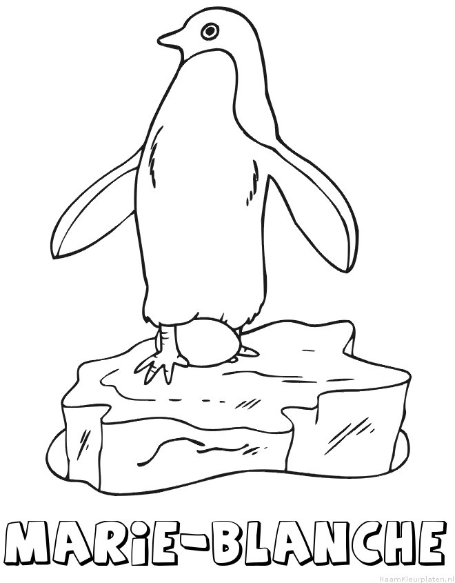 Marie blanche pinguin kleurplaat