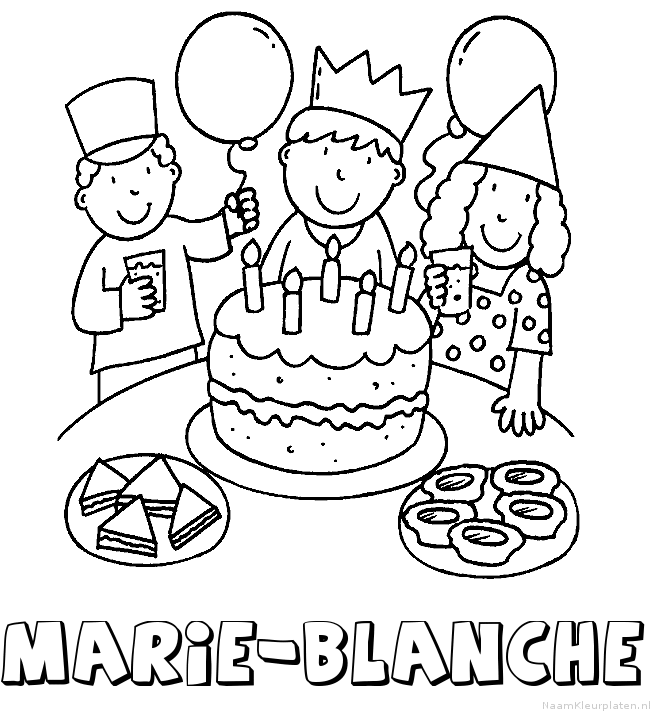 Marie blanche verjaardagstaart