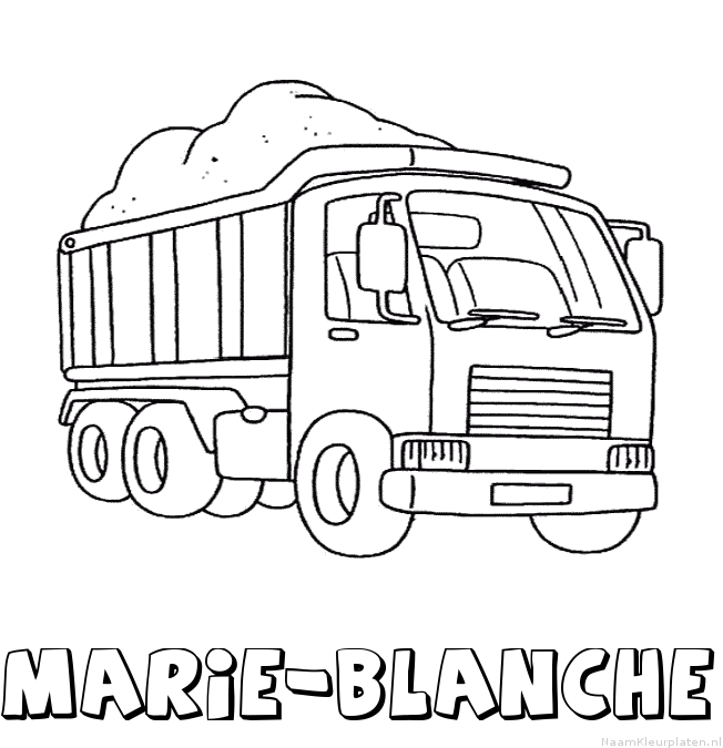 Marie blanche vrachtwagen kleurplaat