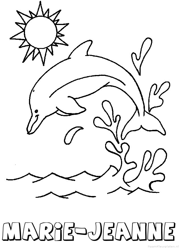 Marie jeanne dolfijn kleurplaat