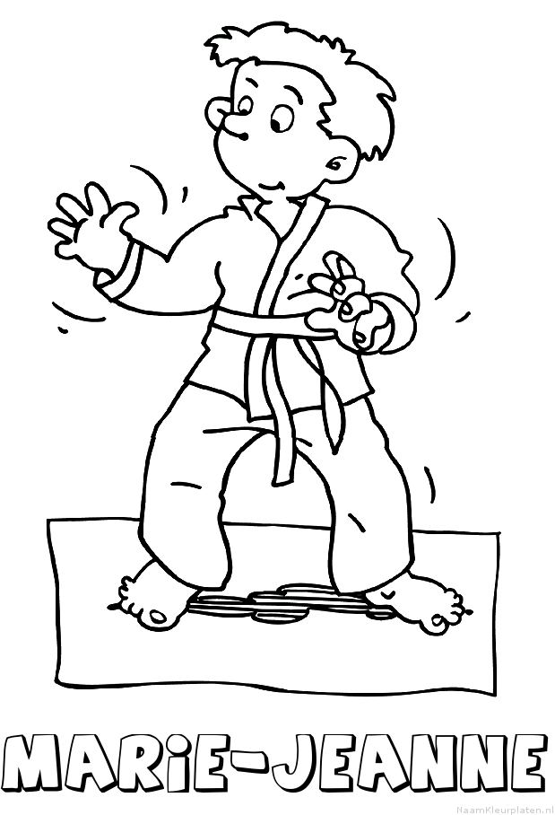 Marie jeanne judo kleurplaat