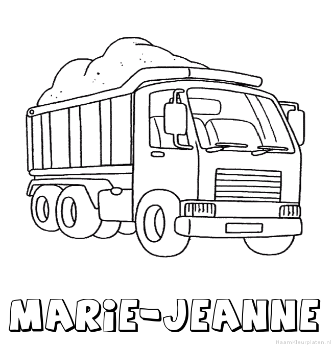 Marie jeanne vrachtwagen kleurplaat