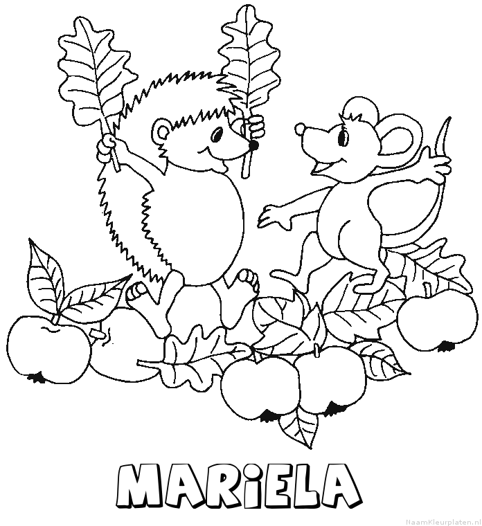 Mariela egel kleurplaat
