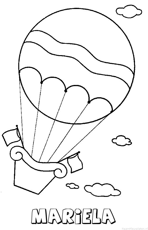 Mariela luchtballon kleurplaat