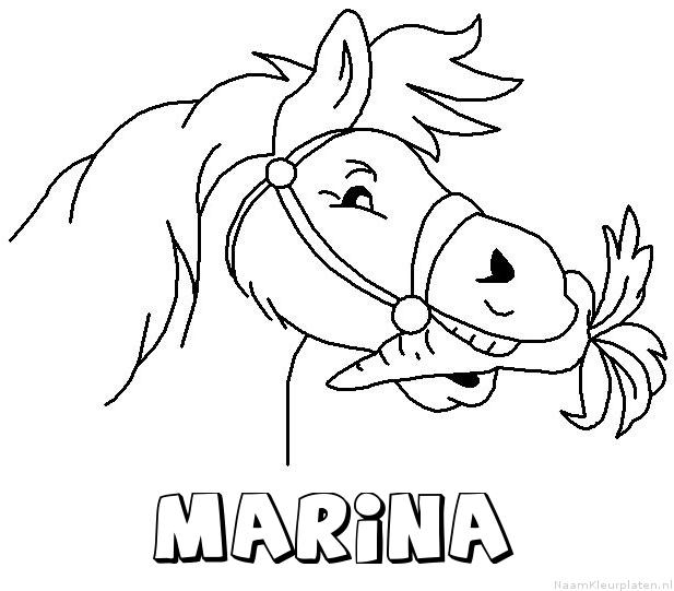 Marina paard van sinterklaas kleurplaat