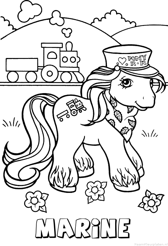 Marine my little pony kleurplaat
