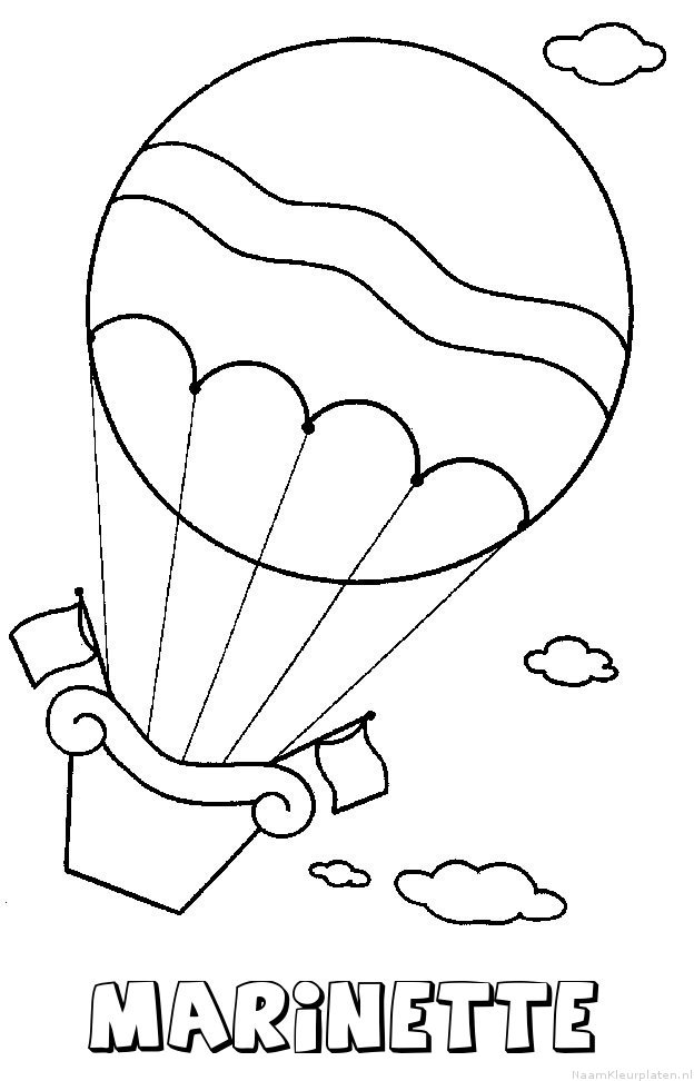 Marinette luchtballon kleurplaat