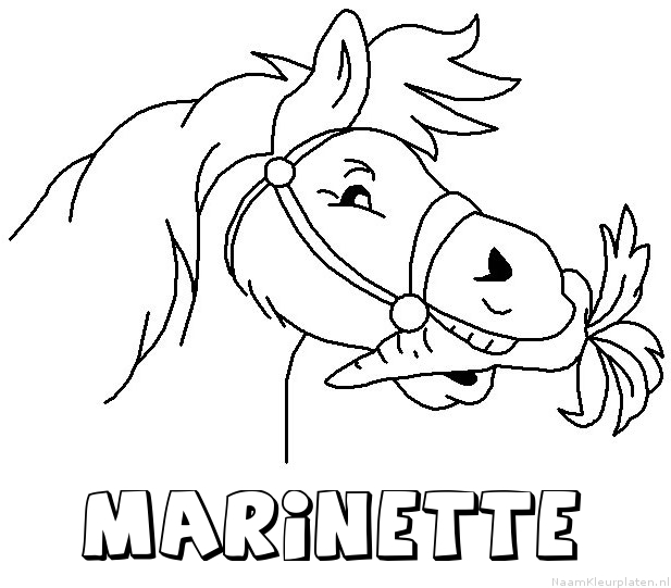 Marinette paard van sinterklaas kleurplaat