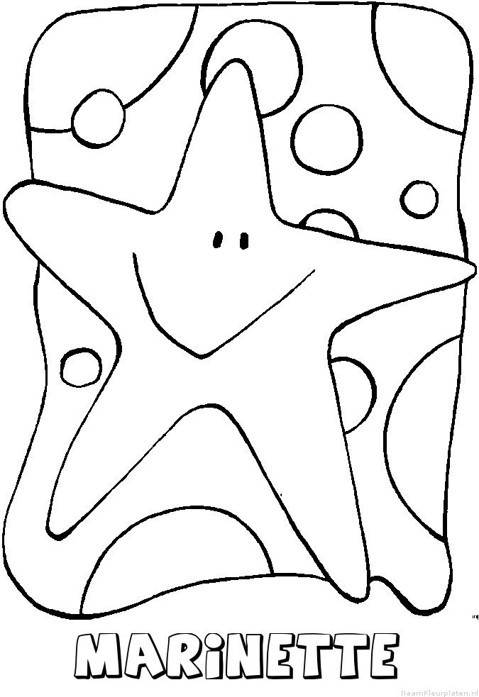 Marinette ster kleurplaat