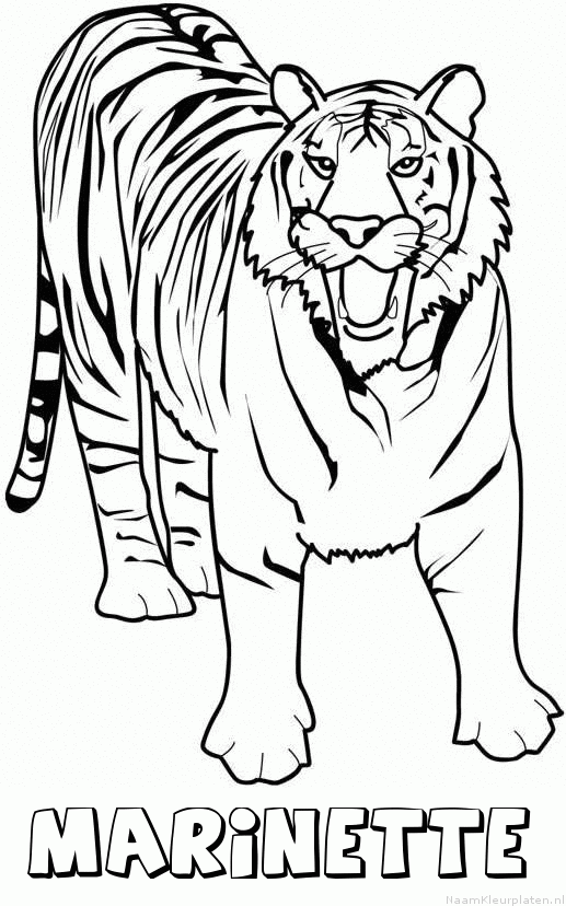 Marinette tijger 2 kleurplaat
