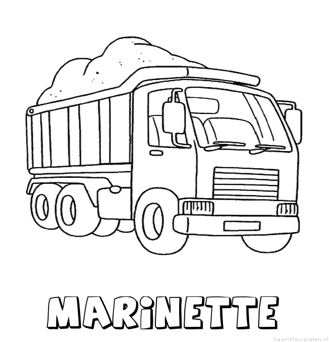 Marinette vrachtwagen kleurplaat
