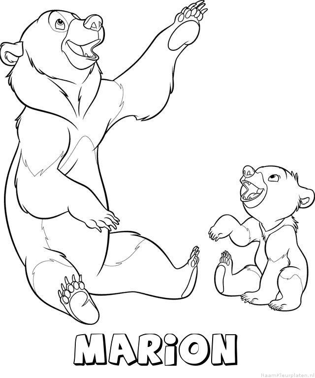 Marion brother bear kleurplaat