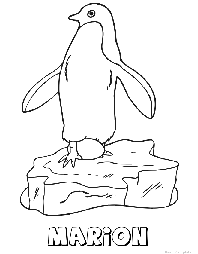 Marion pinguin kleurplaat
