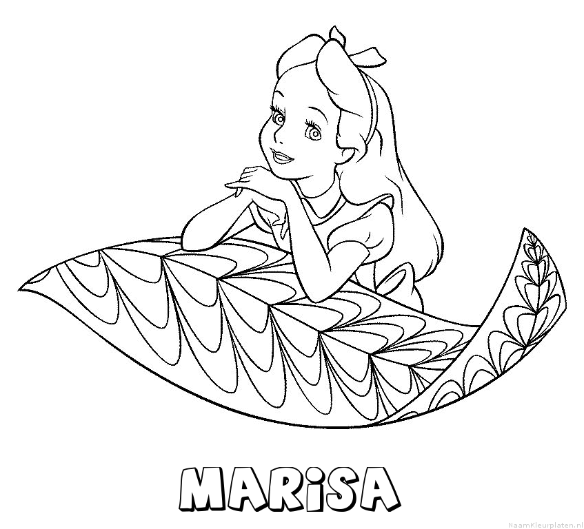 Marisa alice in wonderland kleurplaat