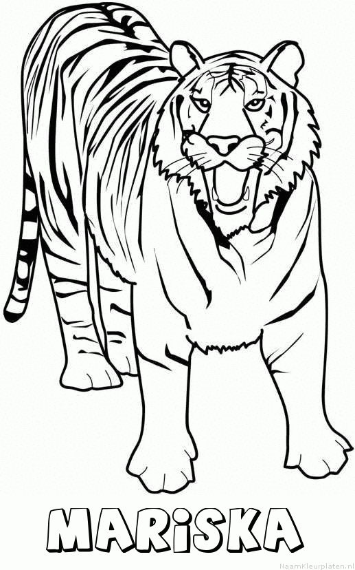 Mariska tijger 2 kleurplaat